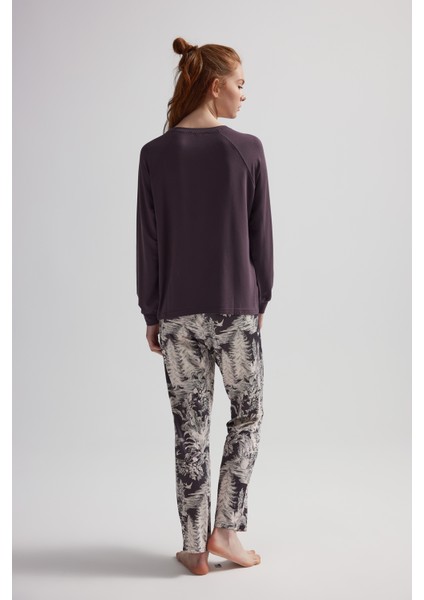 Kadın Modal Iki Iplik Uzun Reglan Kollu Pijama Takımı fırsatları