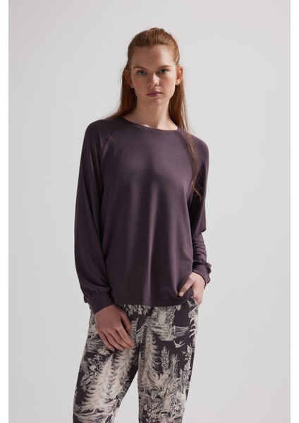 Kadın Modal Iki Iplik Uzun Reglan Kollu Pijama Takımı indirimleri