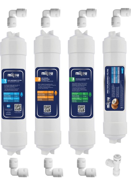 Mil Kapalı Kasa Nsf Onaylı 4lü Filtre Seti (M-KK-4)