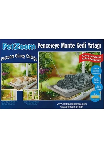 Petzoom Pencereye Monte Kedi Yatağı
