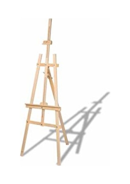 Profesyonel Şövale Ayarlanabilir Üç Ayaklı Naturel Renkli Ressam Sehpası