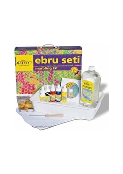 Ebru Seti 5 Renkli Başlangıç Seti 30 ml Boya ve 1 Litre Kitre ile Sanat Yapın modelleri