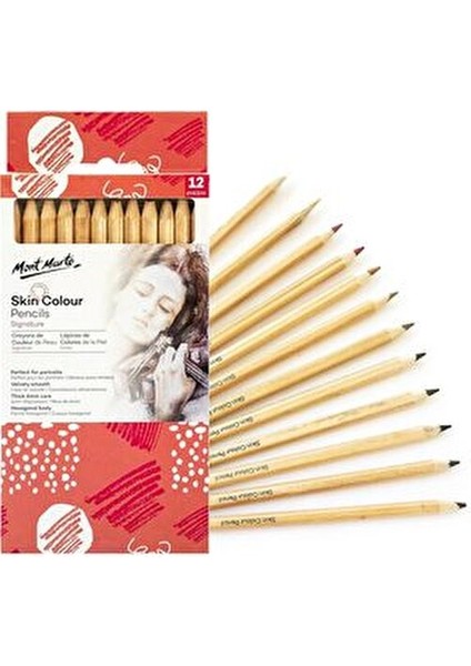 12'li Ten Rengi Kalem Seti Portreler İçin İdeal Velvety Smooth fiyatları