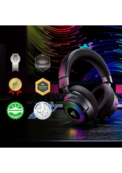 Kraken V4 - Kablosuz Oyun Kulaklığı (3 Modlu Bağlantı, Triforce 40MM Sürücüler, 9 Bölgeli Rgb fiyatları