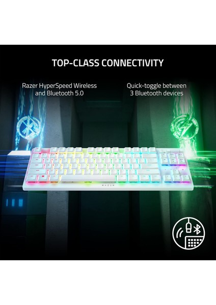 Deathstalker V2 Pro Tkl (Ckicky) - Kablosuz Düşük Profilli Rgb Tenkeyless Optik Klavye (Uzun P modelleri