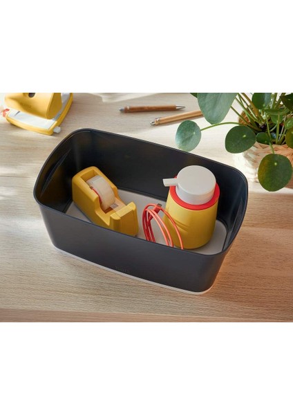 Mybox 52670089 Kapaklı ve Saplı Saklama Kabı, Kadife Gri, Cosy Serisi, 52670089 fırsatları