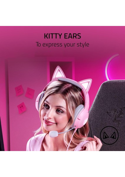 Kraken Kitty V2 - Kablolu Rgb Kulaklık Kedi Kulaklı (Reaktif Akış Aydınlatması, Razer Hypercle fiyatları
