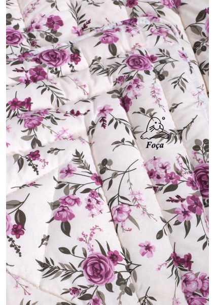 %100 Doğal Pamuk Dolgulu Renkli Tek Kişilik Pamuk Yorgan (155 x 215 Cm)