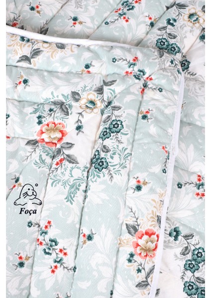 %100 Doğal Pamuk Dolgulu Renkli Tek Kişilik Pamuk Yorgan (155 x 215 Cm)