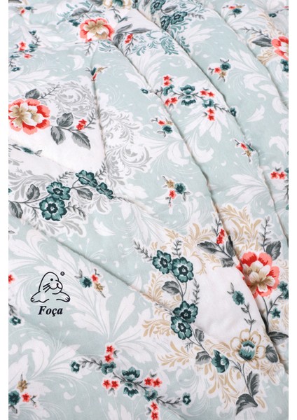 %100 Doğal Pamuk Dolgulu Renkli Tek Kişilik Pamuk Yorgan (155 x 215 Cm)