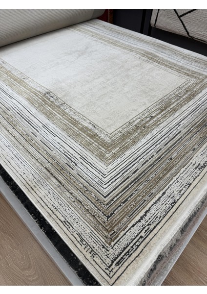 Elegant 10511 Krem Gold Çerçeveli Salon Halısı modelleri