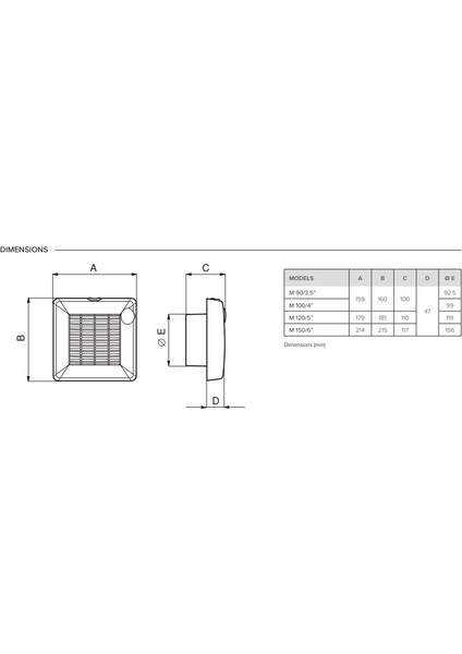 M 100/4" Punto Mini Akisyel Fan 90 M3/h fiyatları