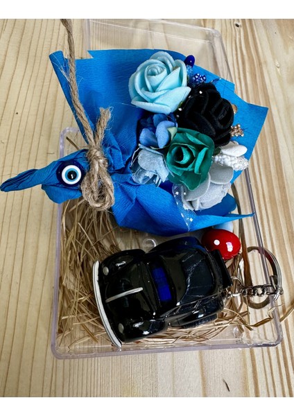 Mini Buket ve Araba Anahtarlık Mari Flowers Özel Tasarım Arkadaşa,sevgiliye Hediye modelleri
