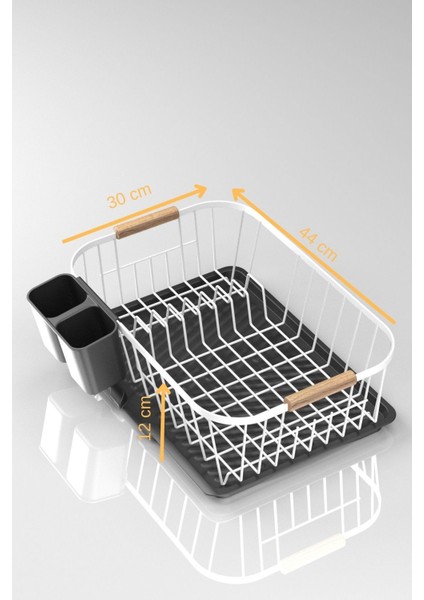 Tek Katlı Bulaşıklık Tabaklık Oluklu Tepsi Bulaşık Kurutmalık Beyaz KB088 fırsatları