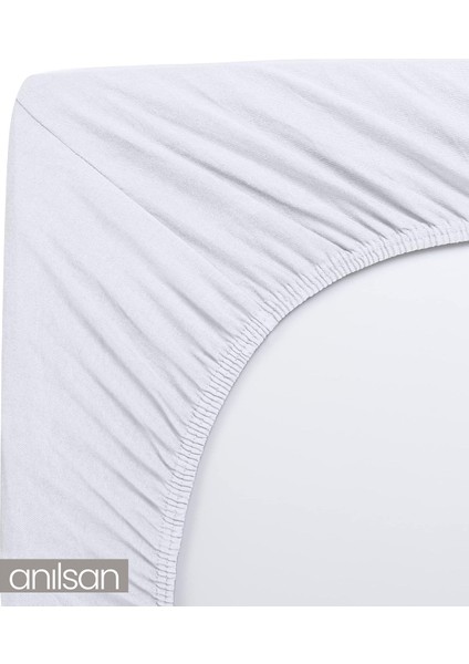 Düz Beyaz Lastikli Ranforce Çarşaf %100 Pamuk Tek/Çift Kişilik Ev, Otel Çarşafı,63 Tel