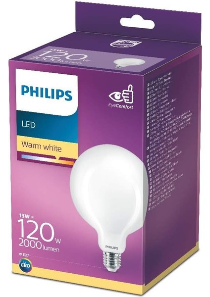 Philips LED CLASSIC120W G120 E27 Sarı Işık Glob Ww Dim Edilmez Ampul fiyatları