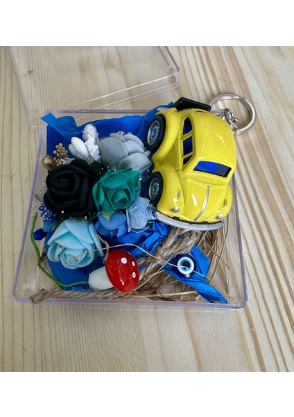 Mini Buket ve Araba Anahtarlık Mari Flowers Özel Tasarım Arkadaşa,sevgiliye Hediye modelleri