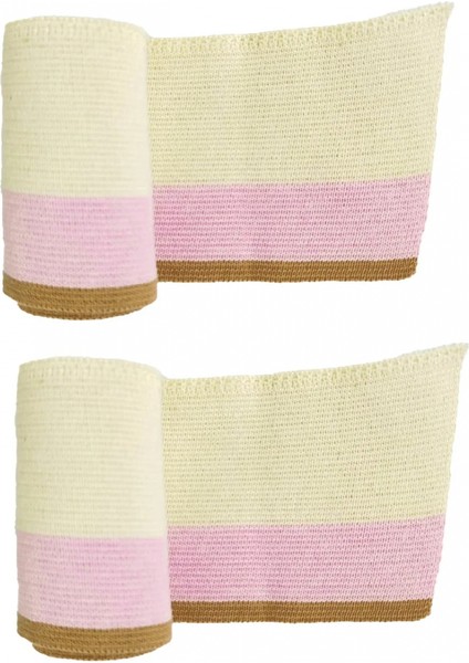 Triko Ribana Bant En 72 cm Boy 7 cm 2 Adet Kahve Pembe Bej T553
