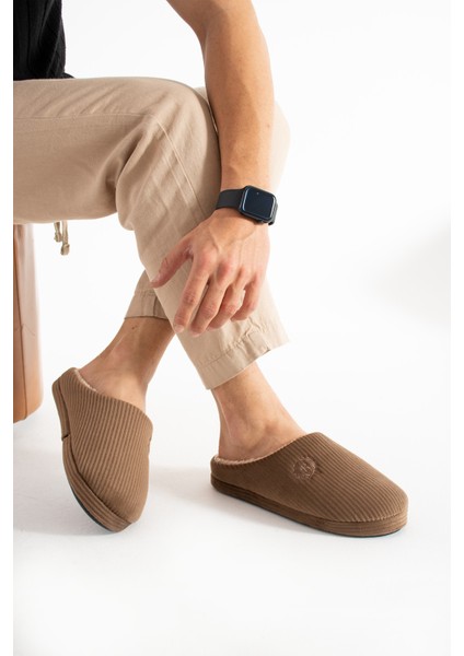 Erkek Ev Terliği Gondol Fitilli Kadife Nakışlı Yumuşak Sessiz Taban Kışlık Terlik fiyatları