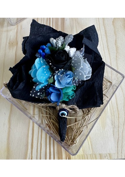 Mini Buket Mari Flowers Özel Tasarım Arkadaşa,sevgiliye Hediye Şeffaf Özel Kutuda