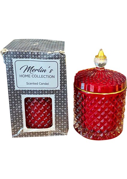 Dekoratif Kırmızı Mum Cam Mumluk Kokulu Mum fiyatları