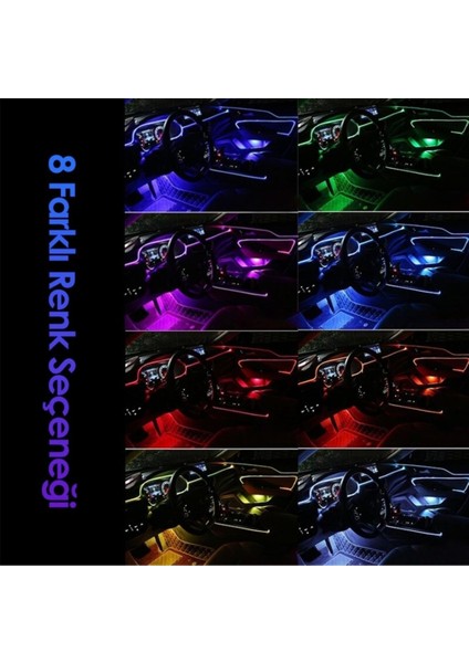 Araç Içi Aydınlatma Kumandalı Müziğe Duyarlı 12 LED Ayak Altı Ledpro modelleri