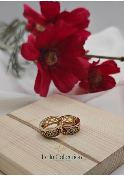 Çelik, Renkli Taşlı Küpe modelleri