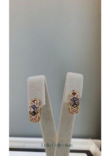 Çelik, Renkli Taşlı Küpe fırsatları