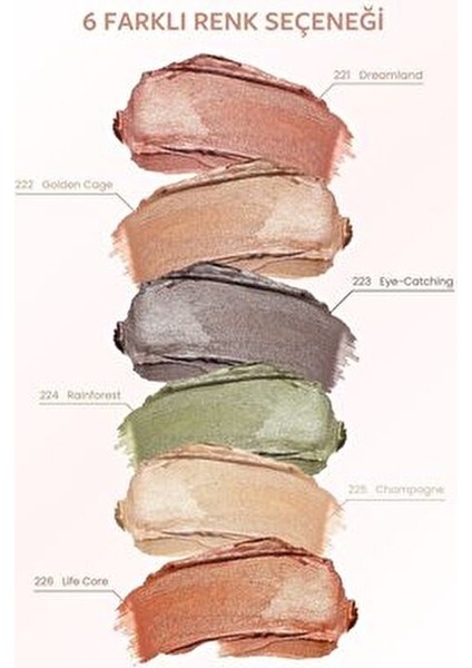 Glow Likit Göz Farı 224 Rainforest Yeşil Tonları ile Doygun Pigment 2,54 gr indirimleri