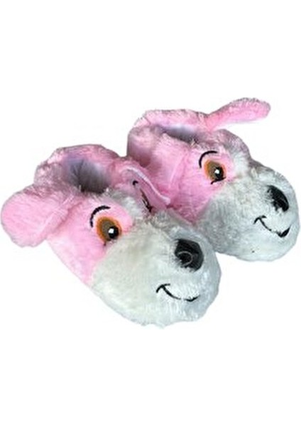 Sevimli Köpek Figürlü Çocuk Panduf PEMBE