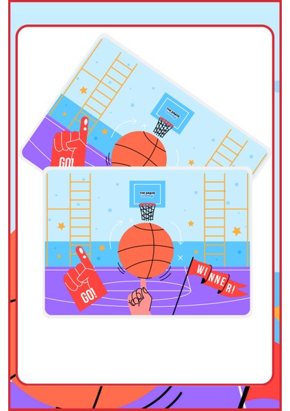Amerikan Servisi 2'li Basketbol Temalı Çocuk Amerikan Servis Sofra ve Ev Dekorasyonu Yemek Altlığı fiyatları