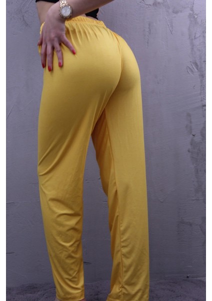 Kadın Pijama Likralı Pamuklu Pijama Altı Kurdela Detaylı