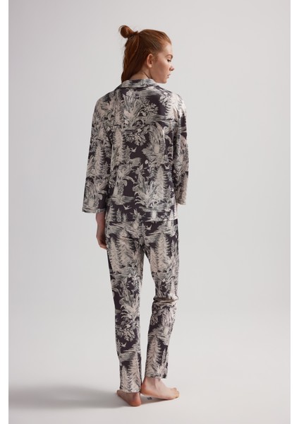 Kadın Viskon Uzun Kollu Gömlek Pijama Takımı fırsatları