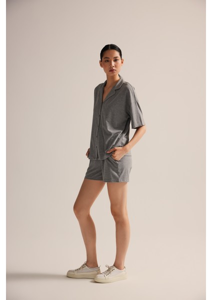 Kadın Pamuklu Cepli Şort Pijama Altı fiyatları