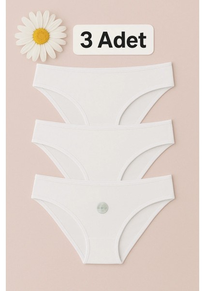 3' Lü Bambu Bikini Külot Beyaz 2521 fiyatları