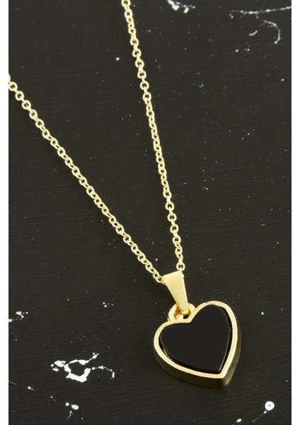 Wizard Kalp Polyester Kolye-Siyah