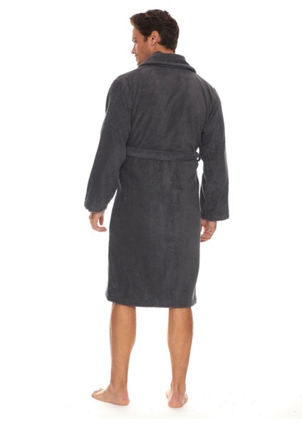 Mira Home 4 Parça Aile Bornoz Seti Kadın Erkek Havlulu Bornoz Takımı Fuşya Gri indirimleri