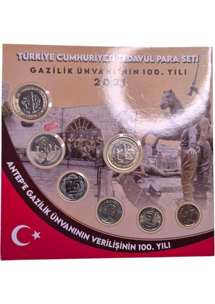 Gaziantep Gazi Ünvanın 100. Yılı 2021 Yılı Çil Para Seti