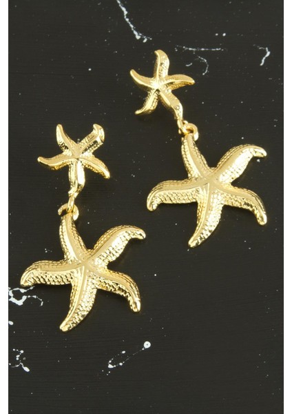 Wizard Deniz Yıldızı Yeni Sezon Metal Küpe-Gümüş Rengi