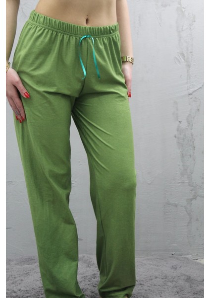 Kadın Pijama Likralı Pamuklu Pijama Altı Kurdela Detaylı indirimleri