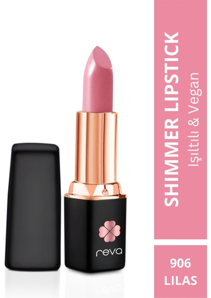 Shimmer Lipstick Lilas - Işıltı Ruj - No: 906 - Vegan Temiz Içerik