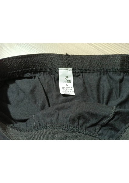 Gold Penye Kumaş Likralı Erkek Boxer - Siyah - Large - Tekli indirimleri