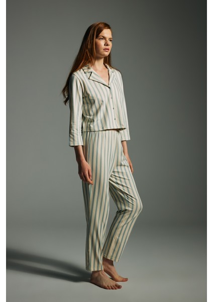 Kadın Pamuklu Uzun Kollu Gömlek Pijama Takımı fiyatları