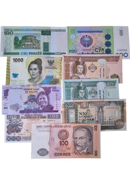 9 Adet Karışık Para Lotu Çil