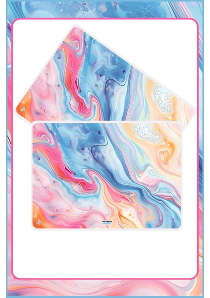 Amerikan Servisi 2'li Mermer Desenli Amerikan Servis Sofra ve Ev Dekorasyonu Yemek Altlığı 42X28 cm fırsatları