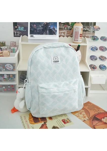 Kızlar Için Okul Çantaları Solid Junior Lisesi Öğrenci Schoolbag Kore Versiyonu Dizüstü Backpack Kadın Boyscolor: Mavi (Yurt Dışından)