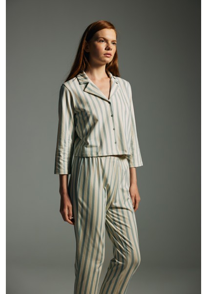 Kadın Pamuklu Uzun Kollu Gömlek Pijama Üstü modelleri