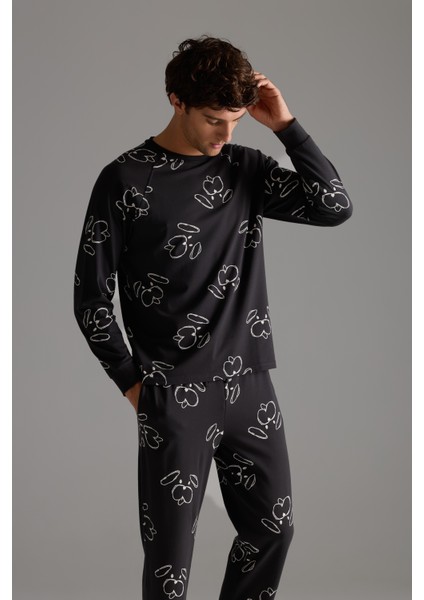 Erkek Pamuklu Reglan Uzun Kollu Pijama Üstü fiyatları