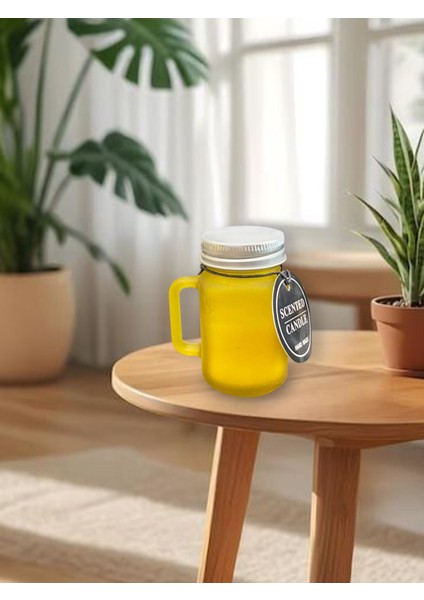 Kokulu Dekoratif Mum Kavanoz Bardak Şeklinde Mum