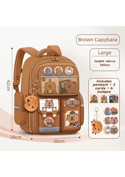 Capibala Çocukların Okul Çantası 1-3-6 Sınıf Erkek Kız Kızlar Ilkokul Geri Destek Sırt Çantası Anime Karikatür Mochilas Escolarcolor: Büyük Boy (Yurt Dışından)